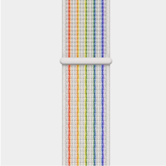 Apple 44mm White/Multi-Color Pride Edition Nike Sport Loop - Picture 4 of 14